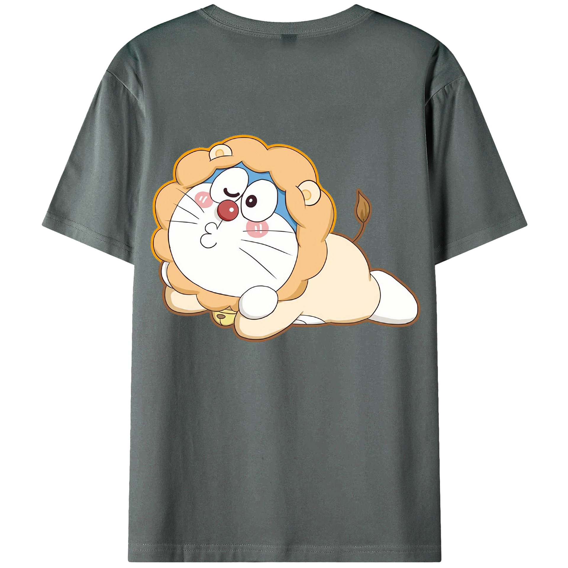 （画像用） ドラえもん Doraemon 綿100％ メンズ半袖Tシャツ（バックプリント） 通気性